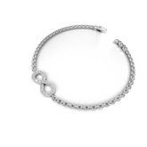 Elegant Infinity Bracelet with Sparkling Diamonds